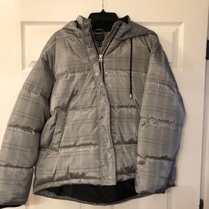 Black and Grey Puffer Jacket